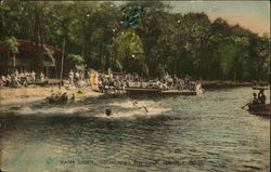 Water Sports, Ted Hilton's Elm Camp Postcard