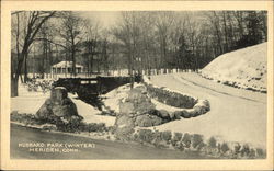 Hubbatd Park (Winter) Meriden, CT Postcard Postcard Postcard