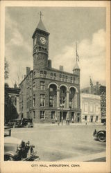 Street View of City Hall Middletown, CT Postcard Postcard Postcard