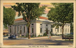 Street View of Post Office New Britain, CT Postcard Postcard Postcard