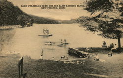 Lake Waramaug from Cee-Der Cabin Bathing Beach Postcard