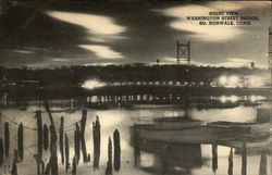 Night View of Washington Street Bridge Postcard