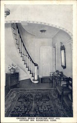 Original Spiral Staircase, Built 1812, Outpost Inn Ridgefield, CT Postcard Postcard Postcard