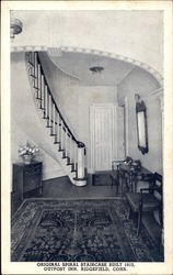 Original Spiral Staircase, Built 1812, Outpost Inn Postcard
