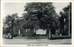 Street View of Town Hall Postcard