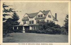 The Home of Geraldine Farrar Ridgefield, CT Postcard Postcard Postcard