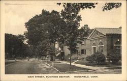 Main Street, Business Section Ridgefield, CT Postcard Postcard Postcard