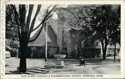 Cass Gilbert Fountain & Congregational Church Postcard
