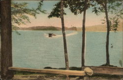 Sandy Beach at Crystal Lake Rockville, CT Postcard Postcard Postcard
