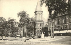 Memorial Building and The Green Postcard