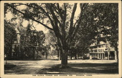 The Clock Tower and Sharon Inn Postcard