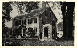 Congregational Parsonage Showing World War Patronage Postcard