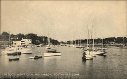 Peguot Yacht Club and Harbor Postcard