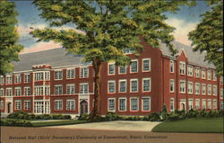 Holcomb Hall (Girls' Dormitory) at University of Connecticut Postcard