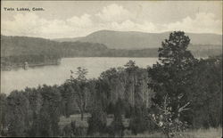 Scenic View of Lake and Mountains in the Distance Postcard