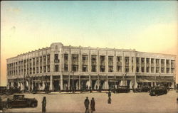 Street View of The Brown Building Postcard