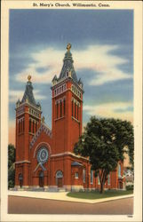 St. Mary's Church Willimantic, CT Postcard Postcard Postcard