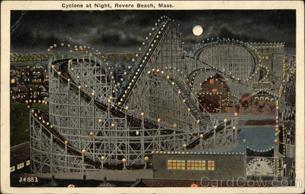 Cyclone at Night Revere Beach Massachusetts