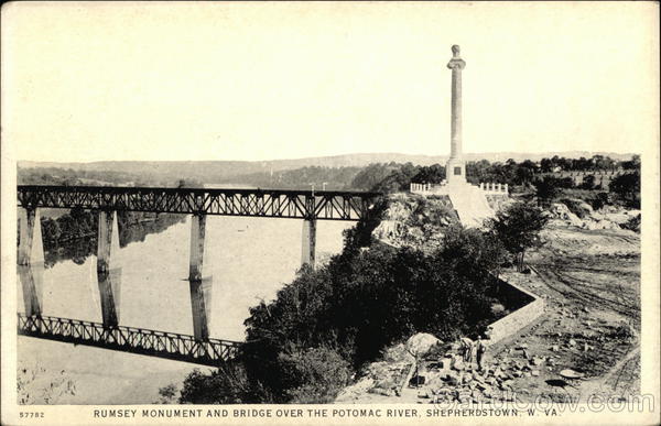 Rumsey Monument and Bridge Over the Potomac River Shepherdstown West Virginia