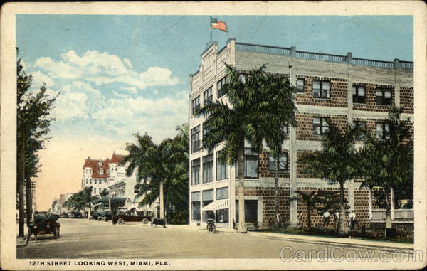 12th Street Looking West Miami Florida