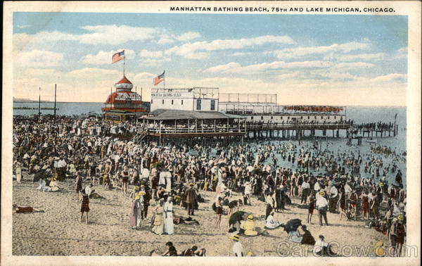 Manhattan Bathing Beach, 75th and Lake Michigan Chicago Illinois