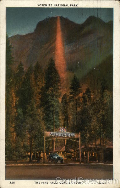 The Fire Fall, Glacier Point - Camp Curry Yosemite National Park