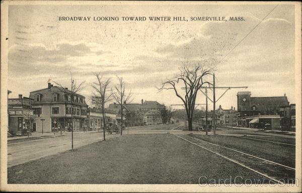 Broadway Looking Toward Winter Hill Somerville Massachusetts