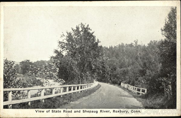 View of State Road and Shepaug River Roxbury Connecticut