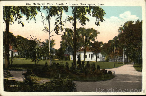 Coe Memorial Park, South Entrance Torrington Connecticut