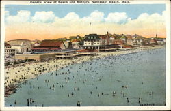 General View of Beach and Bathers Nantasket Beach, MA Postcard Postcard Postcard