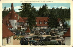 Arrowhead Woods Daily Scene in the Village Lake Arrowhead, CA Postcard Postcard Postcard
