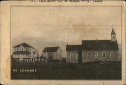View of Town St. Leandre, QC Canada Quebec Postcard Postcard Postcard
