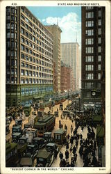 State and Madison Streets Postcard