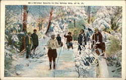 Winter Sports in the White Mts. of N.H. New Hampshire Postcard Postcard Postcard