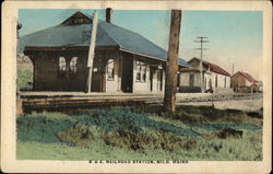 B. & A. Railroad Station Milo, ME Postcard Postcard Postcard