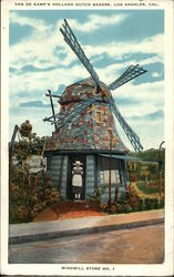 Van de Kamp's Holland Dutch Bakers - Windmill Store No.1 Los Angeles, CA Postcard Postcard Postcard