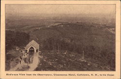 Uncanoonuc Hotel - Bird's Eye from Observatory Postcard