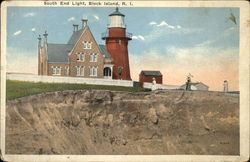 South End Light Block Island, RI Postcard Postcard Postcard