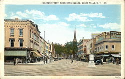 Warren Street, From BankSquare Glens Falls, NY Postcard Postcard Postcard