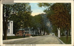 State Street. Looking North Augusta, ME Postcard Postcard Postcard