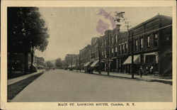 Main Street Looking North Postcard