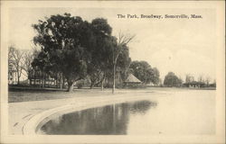 The Park, Broadway Somerville, MA Postcard Postcard Postcard