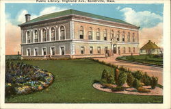 Public Library, Highland Ave. Somerville, MA Postcard Postcard Postcard