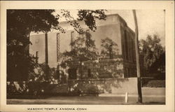 Masonic Temple Ansonia, CT Postcard Postcard Postcard