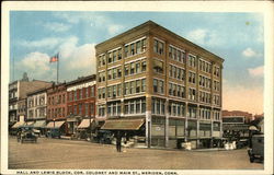 Hall and Lewis Block Meriden, CT Postcard Postcard Postcard