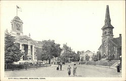 City Hall Square Meriden, CT Postcard Postcard Postcard