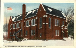 Evangelical Lutheran Immanuel Church Parish House Postcard