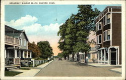 Broadway, Walnut Beach Milford, CT Postcard Postcard Postcard