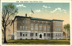 High School New Britain, CT Postcard Postcard Postcard