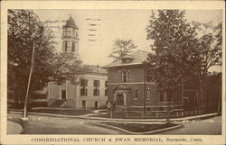 Congregational Church & Swan Memorial Seymour, CT Postcard Postcard Postcard